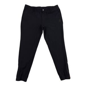 Psycho Bunny Tech Jogger Mens Large Black Nylon Cotton Stretch Golf Casual